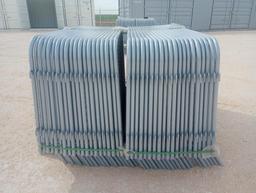 (40) Sections of Unused AGT Portable Galvanized Construction Site Fence- 4ft x 7ft Sections