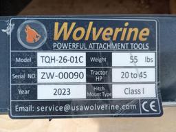 Unused Wolverine TQH-26-01C, 3 Point Hitch w/ Receiver Hitch
