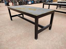 Unused Metal Shop Table