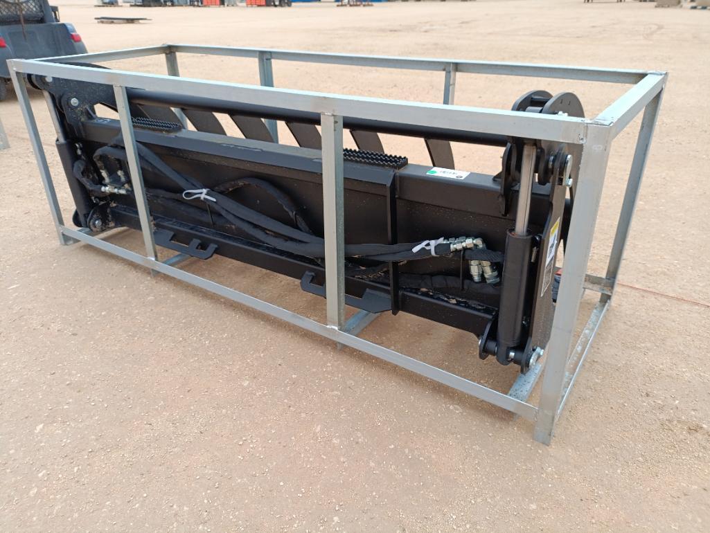 Unused 78" Hydraulic Root Grapple (Skid Steer Attachment)
