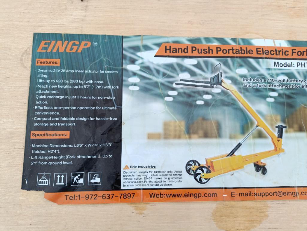 Unused EINGP PHT620 Hand Push Portable Electric Forklift