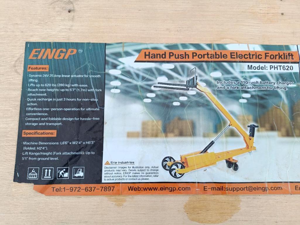 Unused EINGP PHT620 Hand Push Portable Electric Forklift