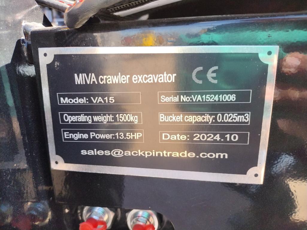Unused 2024 MIVA VA15 Mini Excavator