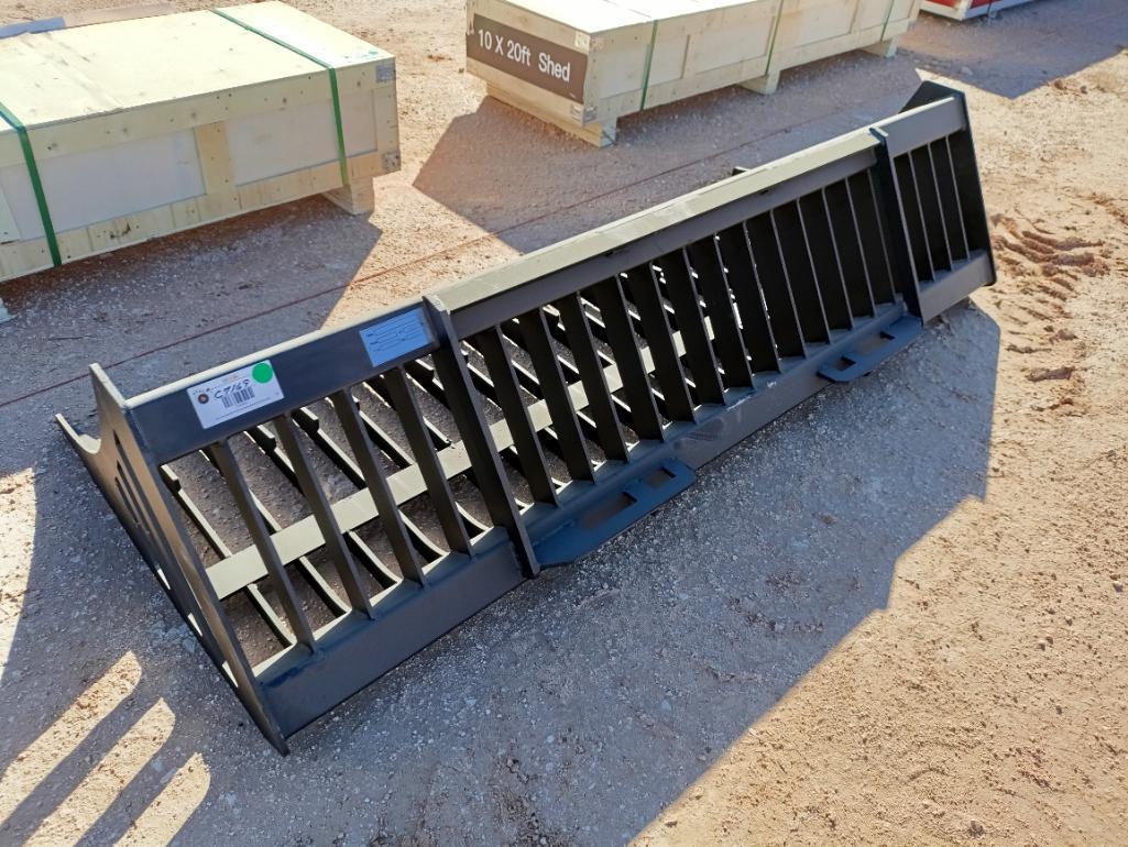 Unused 78" Rock Bucket (Skid Steer Attachment)