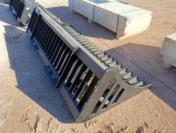 Unused 78" Rock Bucket (Skid Steer Attachment)