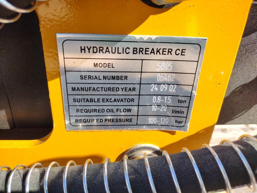 Unused Miva SB05 Hydraulic Breaker (Mini Excavator Attachment)