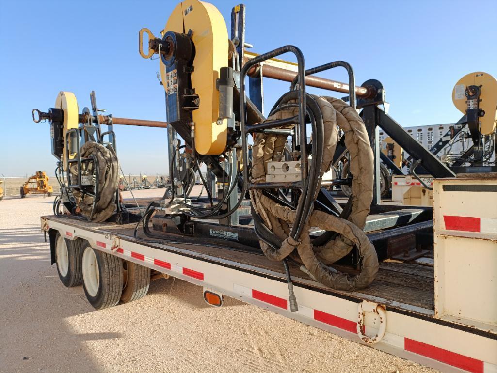 2012 Carolina Trailers 31Ft Step Deck Trailer w/(3) Condux Tesmec Hydraulic Reels