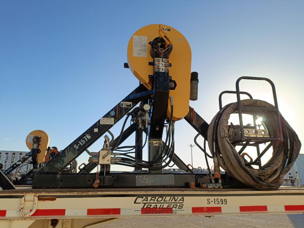 2012 Carolina Trailers 31Ft Step Deck Trailer w/(3) Condux Tesmec Hydraulic Reels
