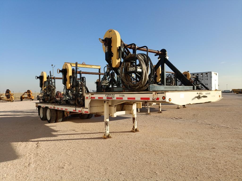 2012 Carolina Trailers 31Ft Step Deck Trailer w/(3) Condux Tesmec Hydraulic Reels