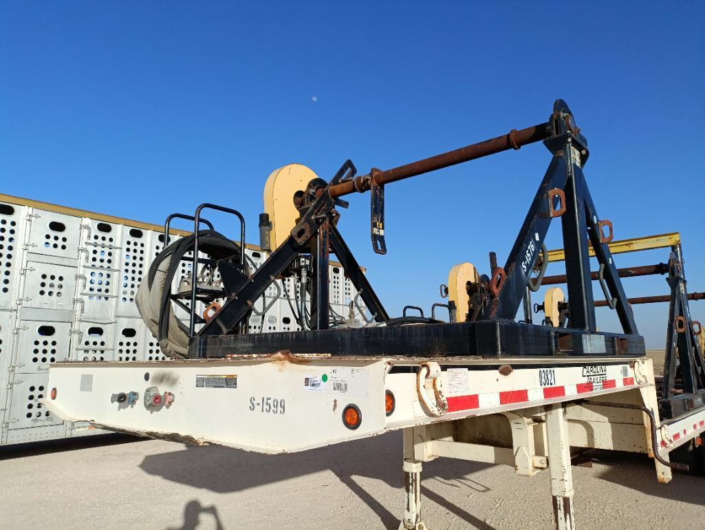 2012 Carolina Trailers 31Ft Step Deck Trailer w/(3) Condux Tesmec Hydraulic Reels