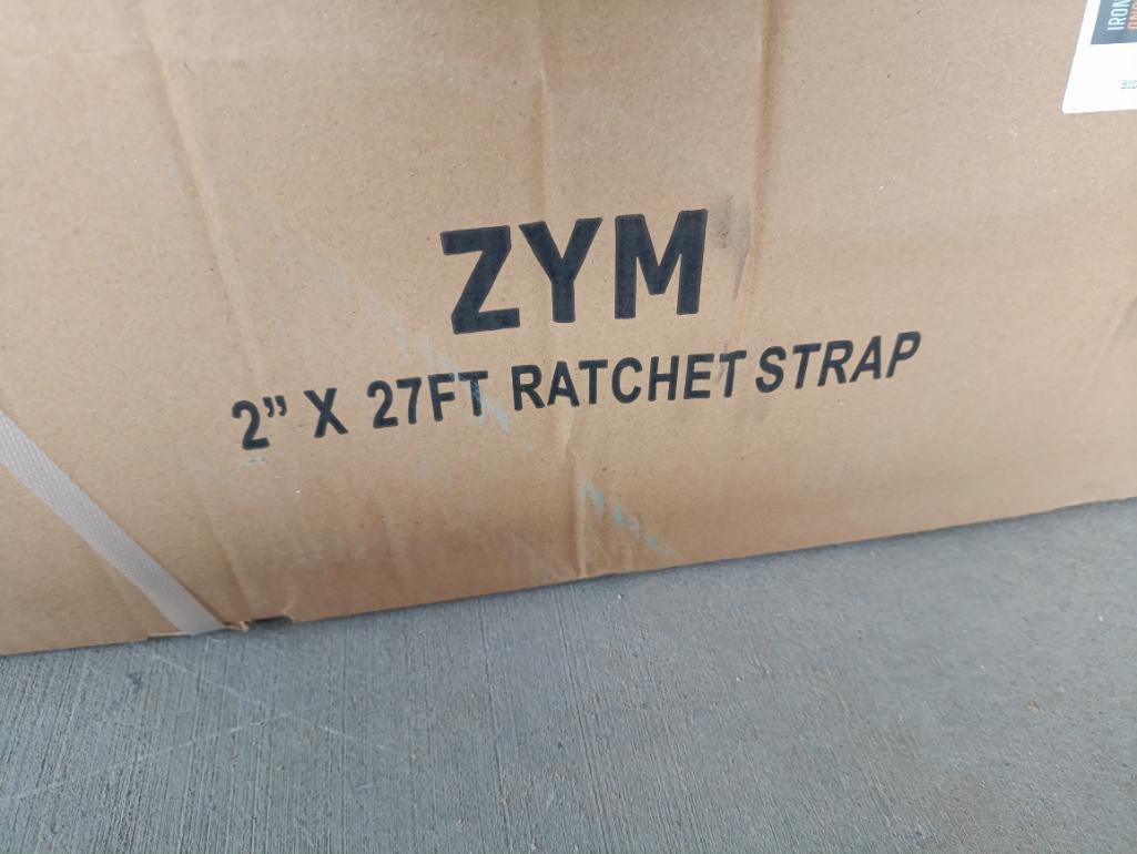 (10) Unused 2'' x 27FT Long Ratchet Straps