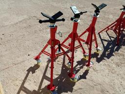 (3) Unused Vevor Folding Pipe Stands w/Wheels