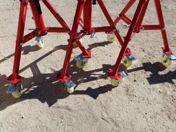 (3) Unused Vevor Folding Pipe Stands w/Wheels