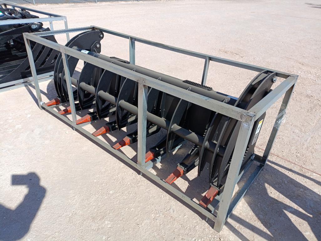 Unused 78" Hydraulic Root Grapple (Skid Steer Attachment)