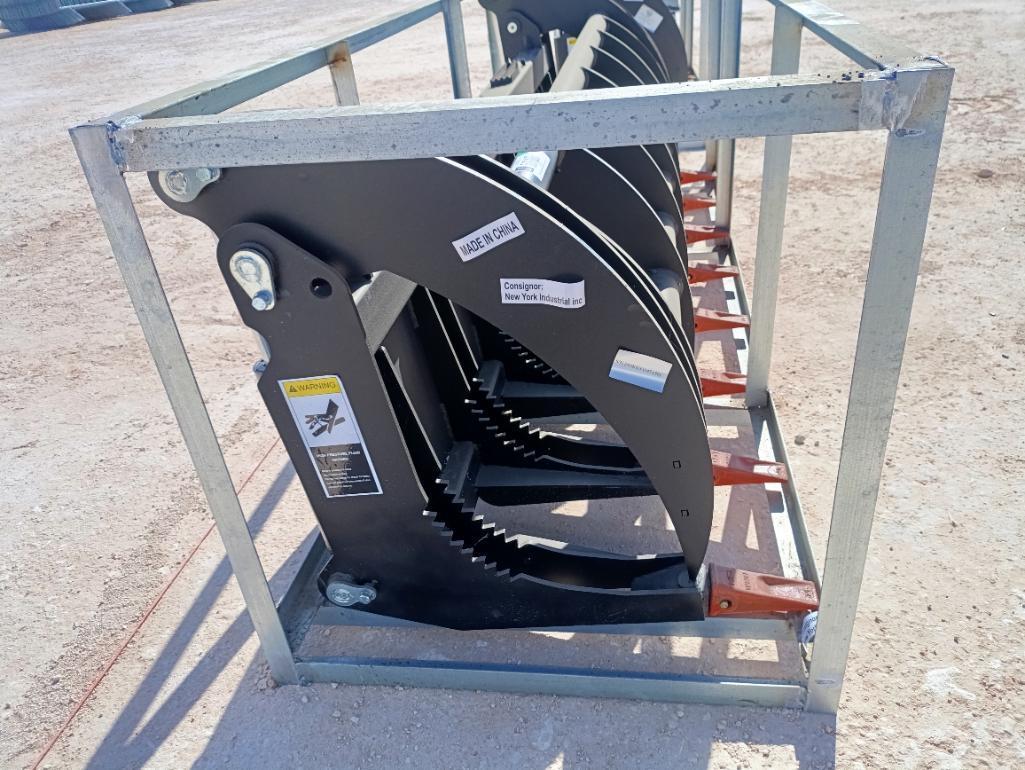 Unused 78" Hydraulic Root Grapple (Skid Steer Attachment)