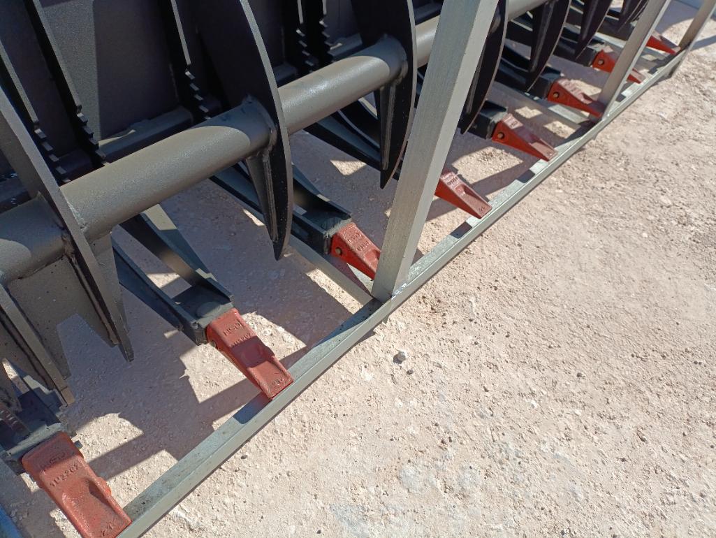 Unused 78" Hydraulic Root Grapple (Skid Steer Attachment)