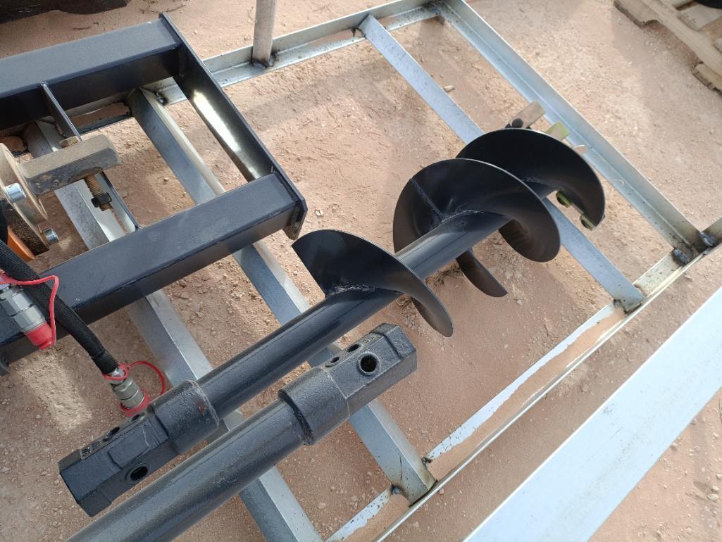 Unused Wolverine ADB-13-1218R Skid Steer Auger Drive w/(2) Auger Bits
