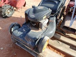 (1) Quantum 5hp Trimmer Mower, (1) Poulan Pro Push Mower