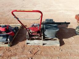(1) Quantum 5hp Trimmer Mower, (1) Poulan Pro Push Mower