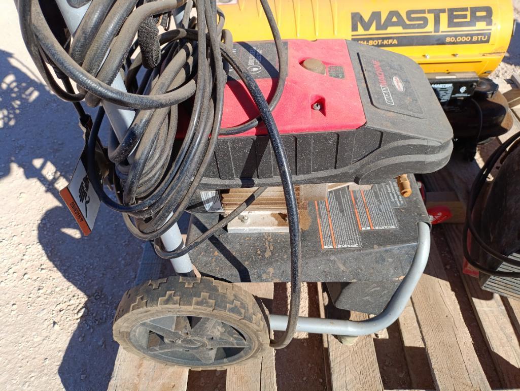 Master MH-80 Shop Heater, Air Compressor, Simpson Pressure Washer