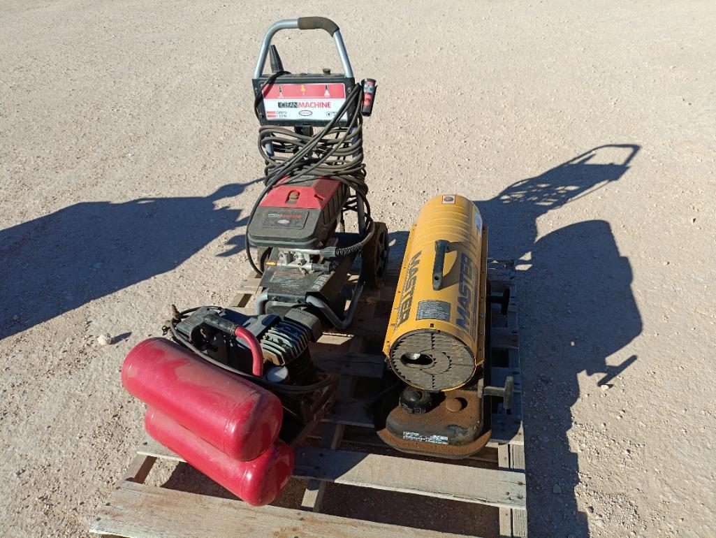 Master MH-80 Shop Heater, Air Compressor, Simpson Pressure Washer