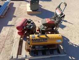 Master MH-80 Shop Heater, Air Compressor, Simpson Pressure Washer