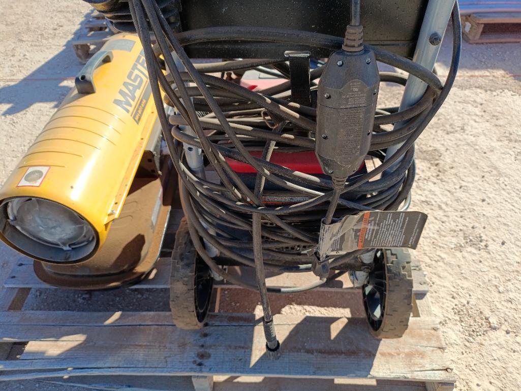 Master MH-80 Shop Heater, Air Compressor, Simpson Pressure Washer