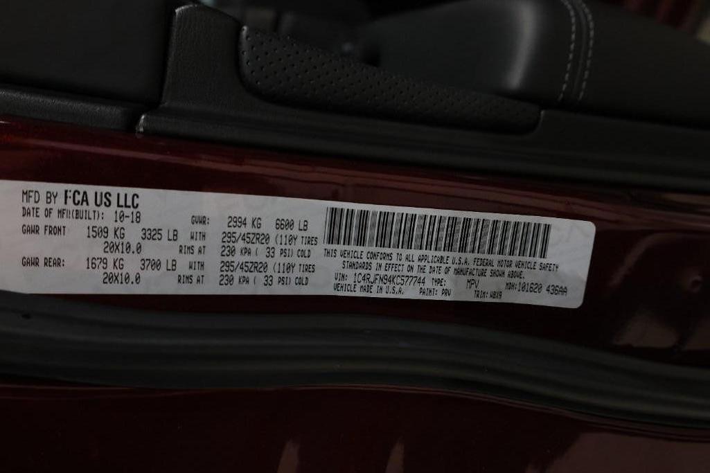 2019 Jeep Grand Cherokee Track Hawk