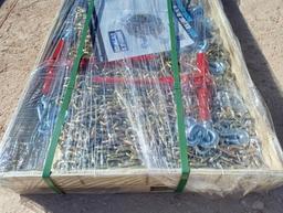 (5) Unused Chery Ratchet Binders and (10) 5/16'' 20ft Chains