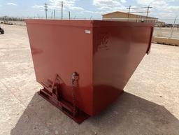 Unused 3 CY. Self Dumping Hopper w/Fork Pockets