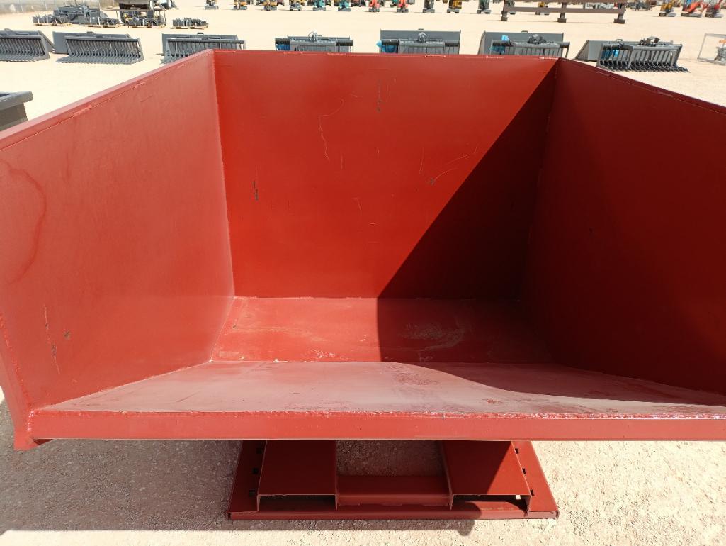 Unused 3 CY. Self Dumping Hopper w/Fork Pockets