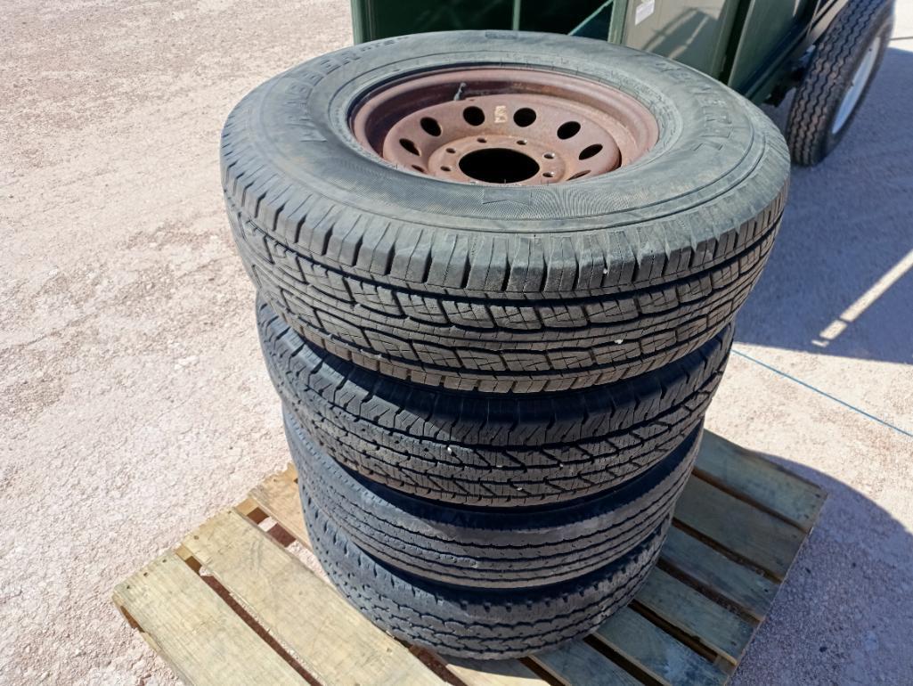 (4) Trailer Wheels w/Tires 235/85 R 16