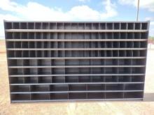 Unused 10Ft (124 Bin) Metal Bolt Bin