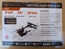 Unused Wolverine ADB-13-1218R Skid Steer Auger Drive w/(2) Auger Bits