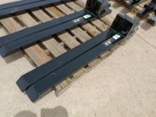 (1 Set) Unused Wolverine TF2-66-4000G 43'' Fork Extensions, For Skid Steer Bucket