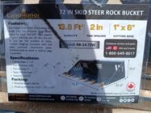 Unused Landhonor RB-14-72W Skid Steer Rock Bucket