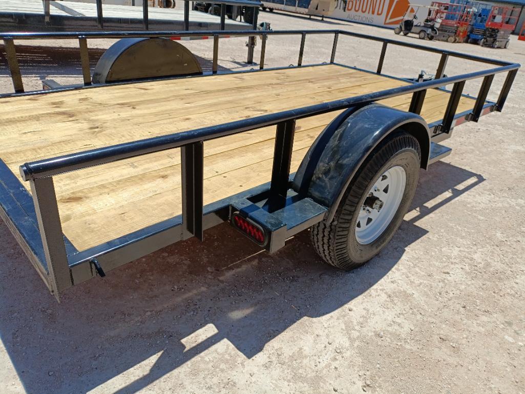 Unused 70"x12Ft Shop Built Single Axle Trailer ( Bill Of Sale Only )
