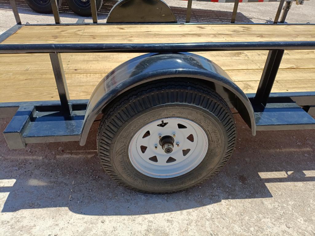 Unused 70"x12Ft Shop Built Single Axle Trailer ( Bill Of Sale Only )