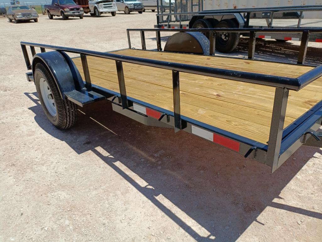 Unused 70"x12Ft Shop Built Single Axle Trailer ( Bill Of Sale Only )
