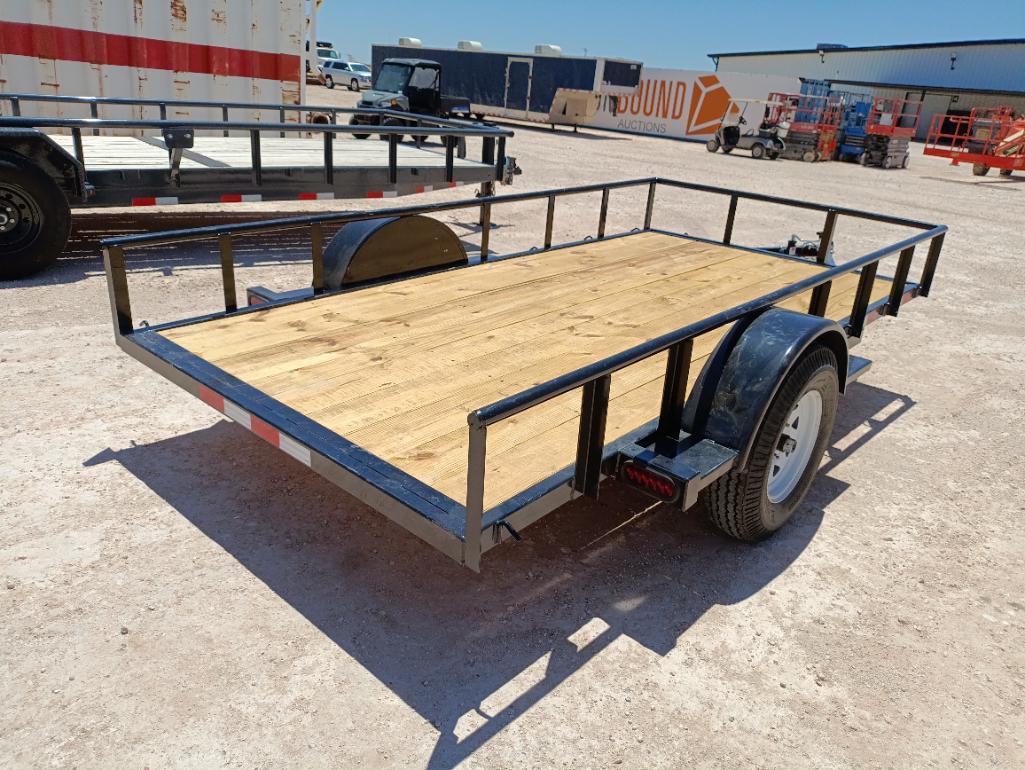 Unused 70"x12Ft Shop Built Single Axle Trailer ( Bill Of Sale Only )
