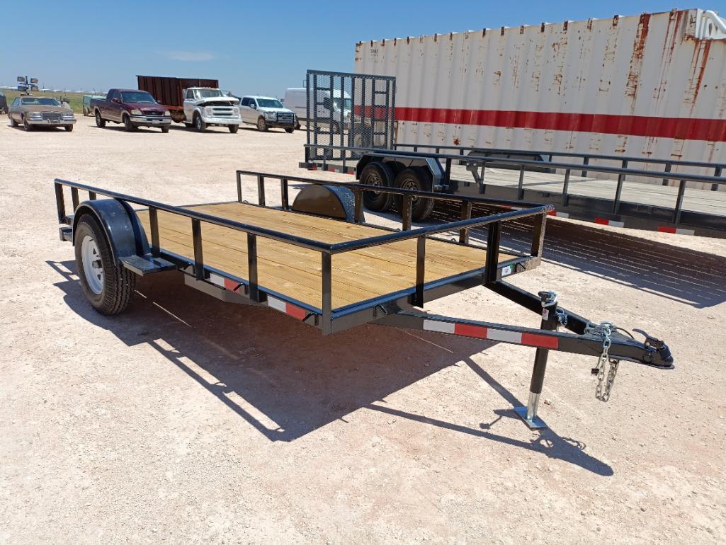 Unused 70"x12Ft Shop Built Single Axle Trailer ( Bill Of Sale Only )