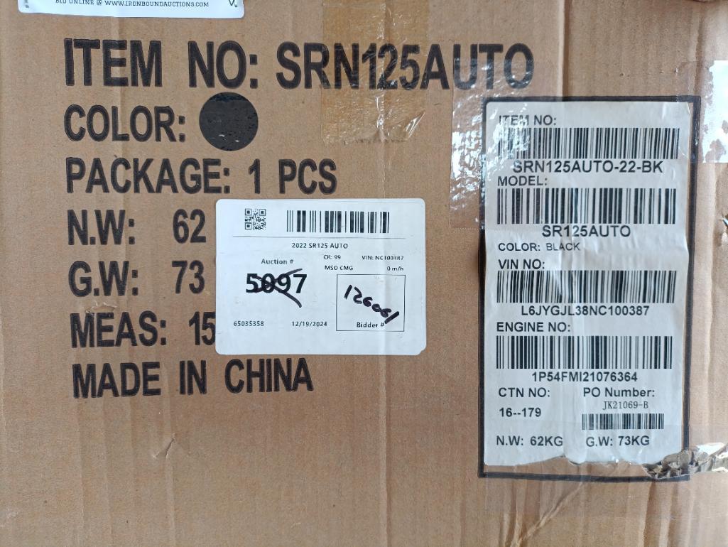 Unused SSR SRN125 Auto Pit Bike (Black)