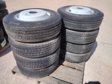 (8) Unused Trailer Wheels w/Tires 235/75 R 17.5