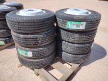 (8) Unused Trailer Wheels w/Tires 235/75 R 17.5
