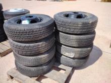 (8) Unused Trailer Wheels w/Tires 235/80 R 16