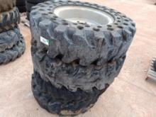 (4) Telescopic Forklift Wheels w/Tires 13 00-24