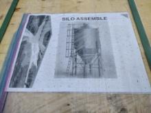 Unused 14 Ton Galvanized Steel Silo