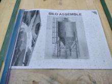 Unused 14 Ton Galvanized Steel Silo
