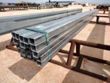 (25) pcs of 2 1/4" Galvanized Square Tubing