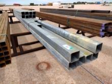 (16) pcs of 4" Galvanized Square Tubing